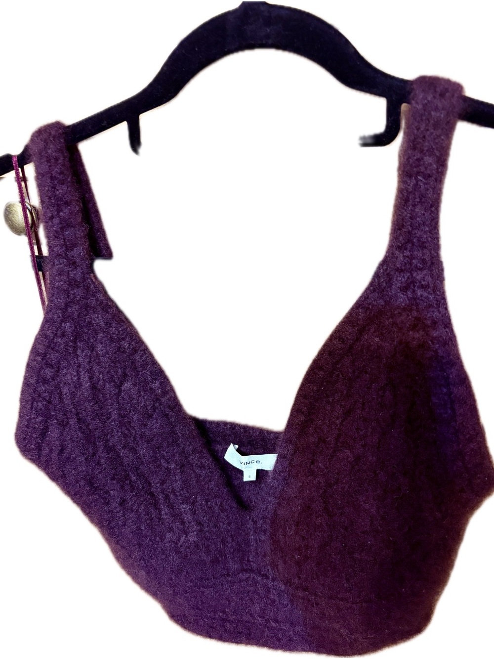 Vince Deep Purple Knit Bralette